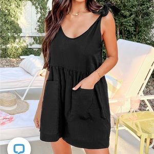 Cupshe Black Cover Up Romper